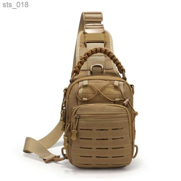 Borse da esterno Borsa a tracolla tattica militare singola 900 D Oxford Uomo Borse a tracolla da esterno per campeggio Arrampicata Pesca Trekking Borsa MolleH24119