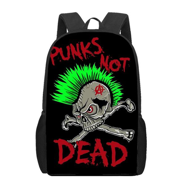 Taschen Punk Rock Stil 3D-Druck Kinder Schultaschen Kinderrucksack für Mädchen Jungen Büchertaschen Schüler Schultaschen Laptop Rucksäcke Geschenk