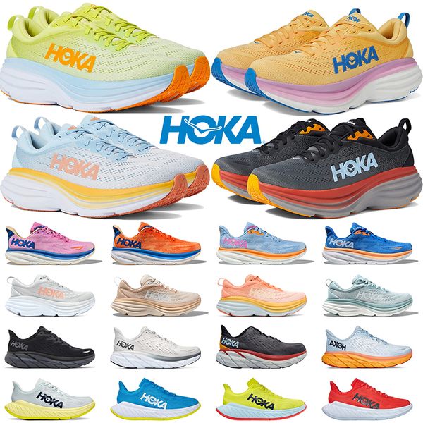 Hoka one one scarpe clifton 9 Cyclamen per uomo donna Triple Black Passion Fruit Shifting Sand hokas bondi 8 Bellwether Blue Castlerock sneakers da esterno firmate