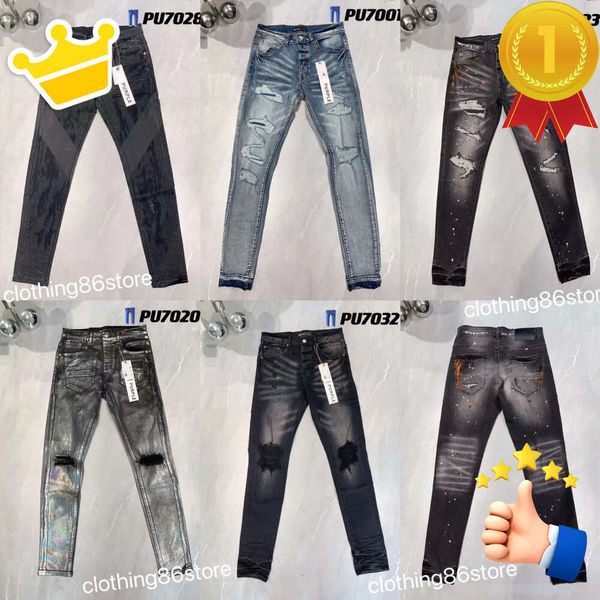 purpleJeans Denim Herren Lila Hosen Jeans Designer Jean Männer Schwarze Hosen HighEnd Qualität Gerade Design Retro Streetwear Casual Jogginghose Designer Jogger P