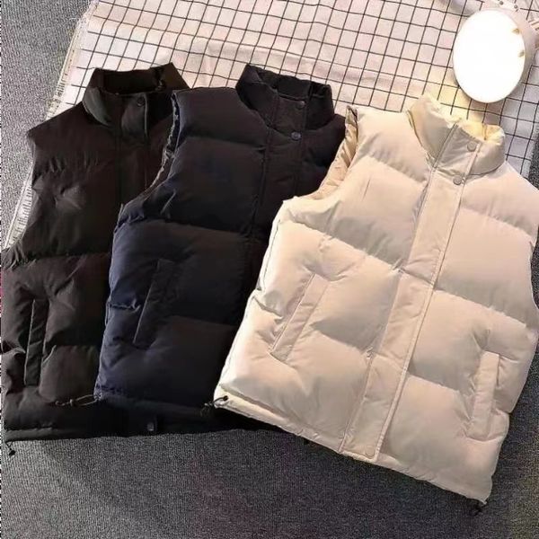 Colete masculino inchado colete branco jaquetas designer outono inverno luxo para baixo mulher colete penas cheias material casaco grafite cinza preto branco pop casal casaco xxl