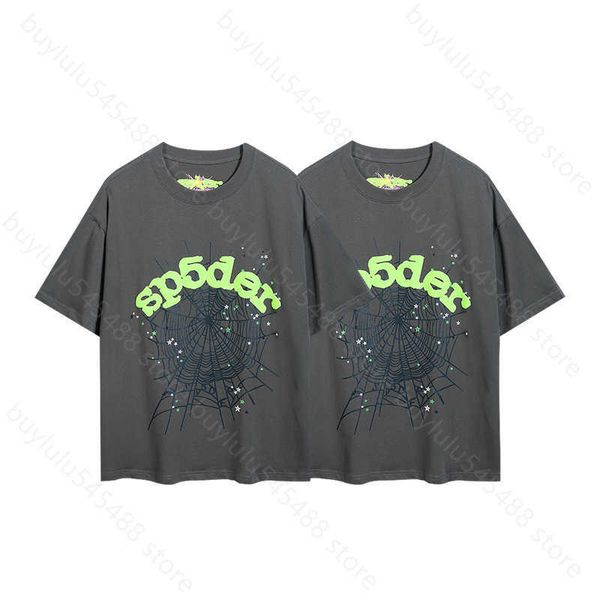 Flfe Spider Web Men's T-shirt Designer Sp5der Mulheres Camisetas Moda 55555 Mangas Curtas Youngthug Hip Hop Rap Celebridade Masculino Feminino Mesmo Estilo Tendência de Rua