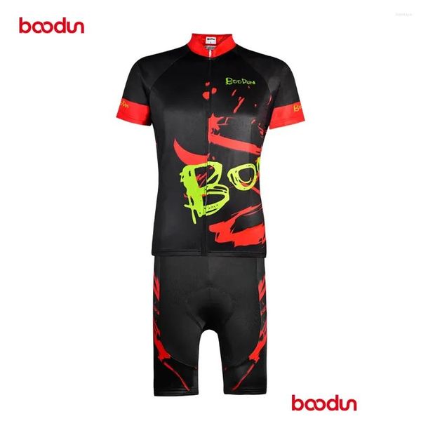 Vestuário de motocicleta Cross-Border Modelo Criativo Preto Ciclismo Jersey Verão Confortável Respirável Wicking Lycra Terno para Homens e Mulheres Dhsi3