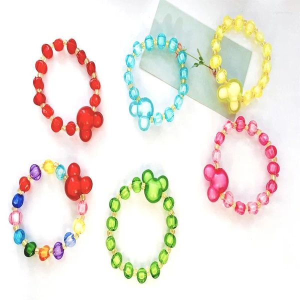 Charme Armbänder Cartoon Kinder Armband Perlen Kinder Elastische Nette Schmuck Für Mädchen Frauen Pulsera Magnetica