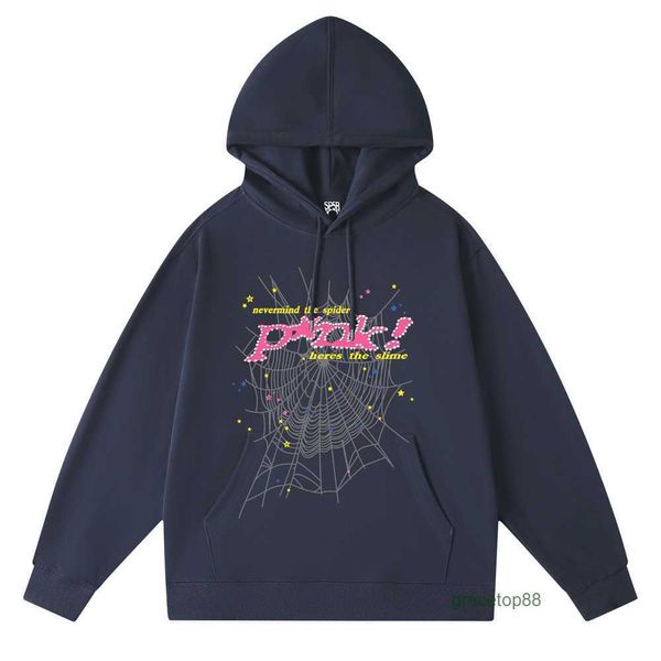 Örümcek Web Erkekler Hoodie Tasarımcısı SP5der Kadın Hoodies Fashion 55555 Sweatshirts High Street Elmas Yıldız Köpük Mektubu K7L0