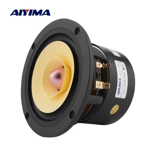 Alto-falantes Aiyima 1 pcs 4 polegadas Full Range Unidade de alto-falante 4/8 Ohm 25W Alto-falante Tweeter Woofer Alumínio Bala Áudio Home Theater Altifalante