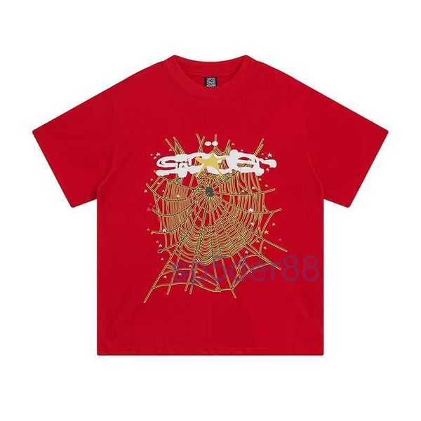 Magliette da uomo Y2k magliette Spider 555 Hip Hop Kanyes Style Sp5der 555555 Tshirt Spiders Maglione Giovani cantanti europei e americani Manica corta 2e22 K21Q K21Q