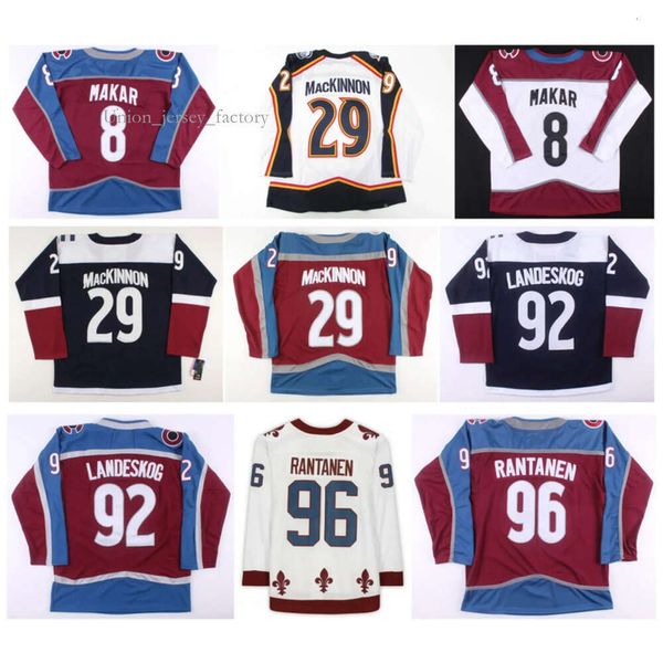 2022 Reverse Retro 2.0 Gabriel Landeskog Avalanche Hockey Trikots Nathan Kinnon Mikko Rantanen Cale Makar VALERI NICHUSHKIN Joe Sakic SAM 1212