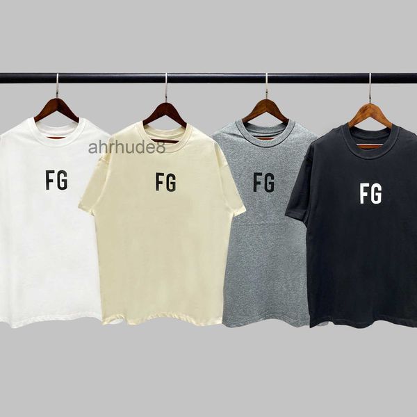 T-shirt da uomo Fashion Ess Designer Ouyang Nana's Same Feel of God Fg Rich Manica corta Stagione 6 Linea principale Coppia Nebbia High Street T-shirt Uomo L8UM