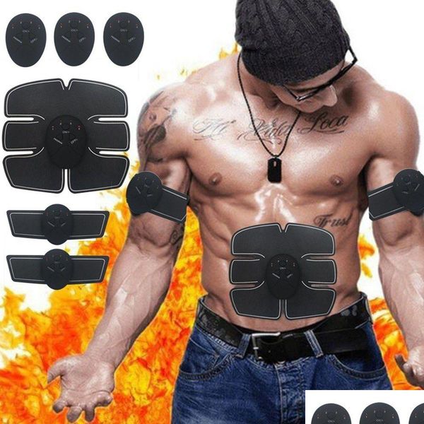 Gadgets de saúde estimulador muscular abdominal elétrico exercitador treinador inteligente fitness ginásio adesivos almofada treinamento corporal masr cinto para uni dro dhar7