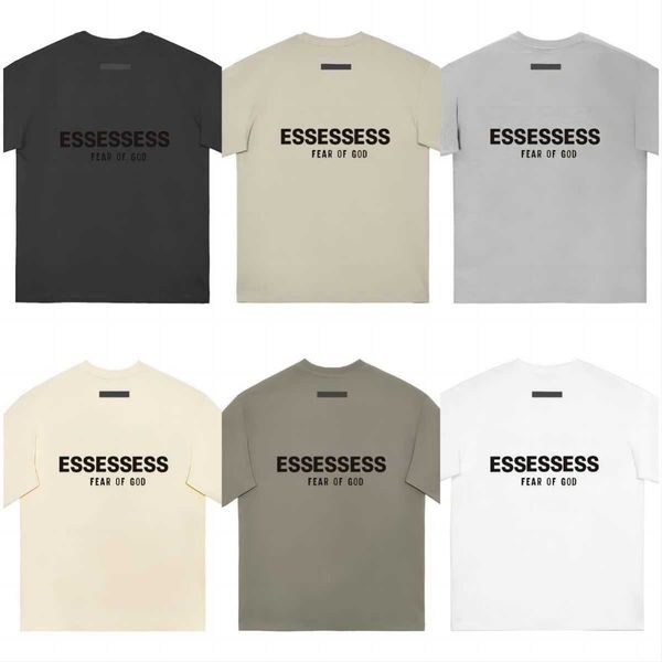 Designer-Hemden Essentialsweatshirts Street Casual Essentialshoodie T-Shirt Lose Männer Frauen Sommer Luxus Shorts Ess T-Shirts Brustdruck Mode Tops T-Shirts N