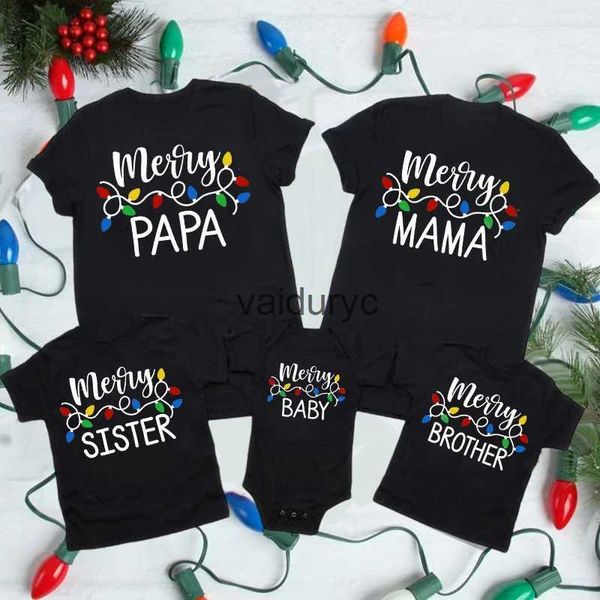 Roupas combinando para a família Feliz Natal Família Matng Roupas Roupas de festa Tops Macacão de bebê Xmas Pai Mãe Filha Filho Look Camiseta de férias Camisetavaiduryc