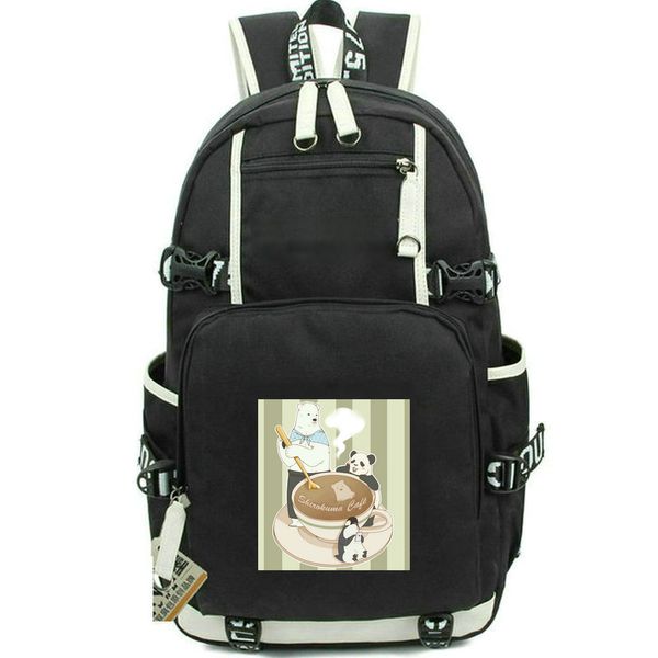 Рюкзак Shirokuma Cafe Рюкзак Rough Laugh Daypack Белый медведь Мультяшная школьная сумка Рюкзак с принтом Повседневная школьная сумка Компьютерный дневной пакет