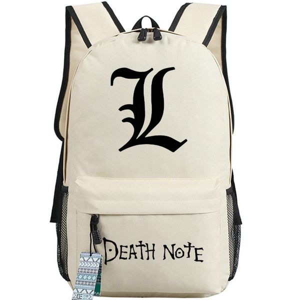 L Lawliet mochila Death Note day pack Wammy House bolsa escolar com estampa de desenho animado mochila esportiva mochila ao ar livre