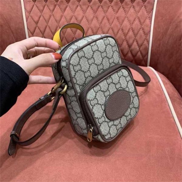 Borsa a tracolla per cellulare in vera pelle con testa di tigre piccola nuova borsa da donna versatile a spalla mini popolare estiva 5478