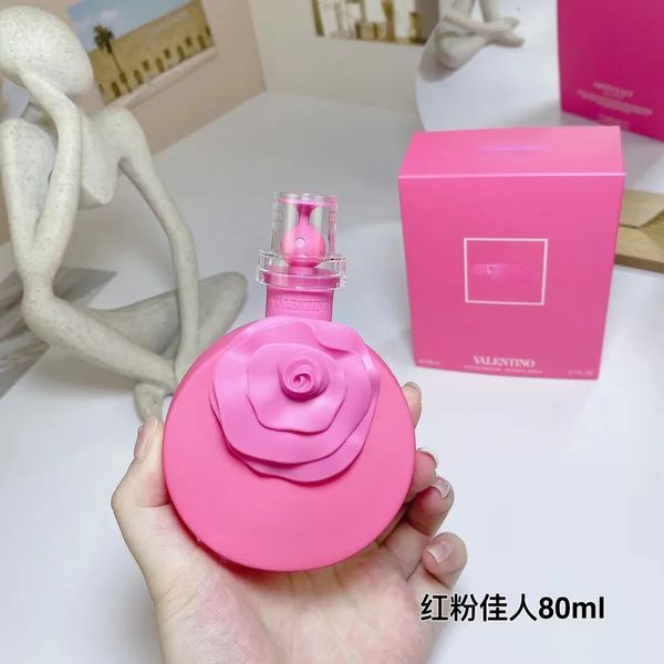 Cologne Promotion Luxus-Damenparfüm Valentina Pink Eau de Parfum 80 ml Neutraler Duft für Damen Guter Geruch Langanhaltender Körpernebel für Damen