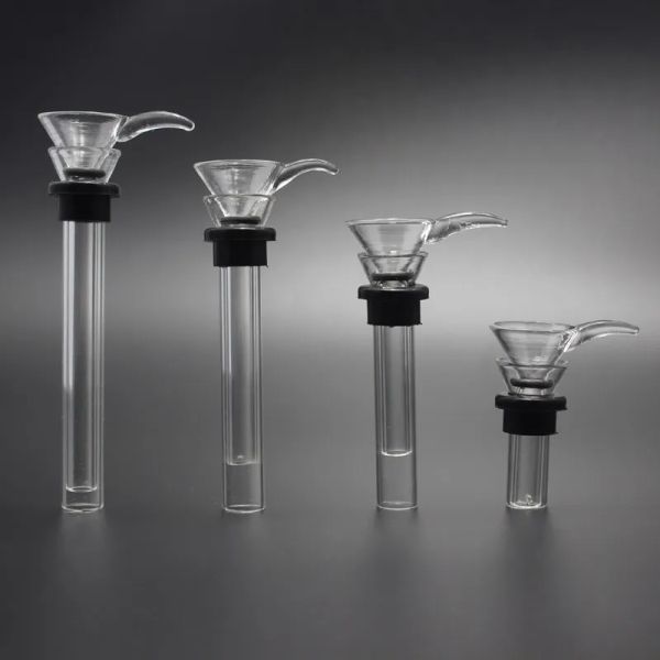 Glas-Ersatzschlitten für Wasserpfeifen, Wasserpfeifen, Basisbecher, bestehend aus zwei Teilen, Glasschüssel-Set unterschiedlicher Länge, BJ