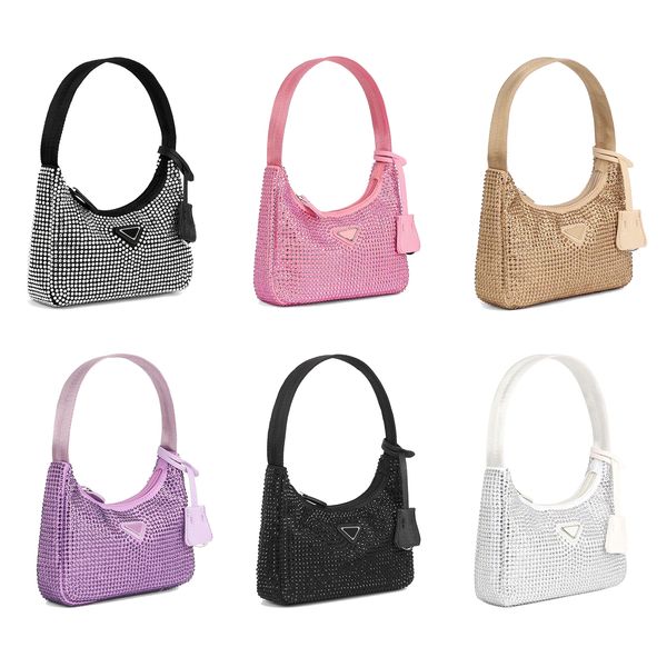 Bolsas de designer de luxo Sacos de mão do triângulo clássico feminino mensagens de alta qualidade Crossbody Tote Tote Diamond Moda