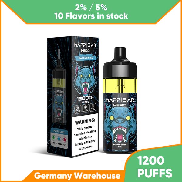 Barra vaporizzatore usa e getta 12000 sbuffi E sigaretta 2% 5% Eliquid Mesh Bobina Vape Pen Dispositivo Buono aromatizzato Preriempito Pod 650mAh Batteria ricaricabile Display a LED