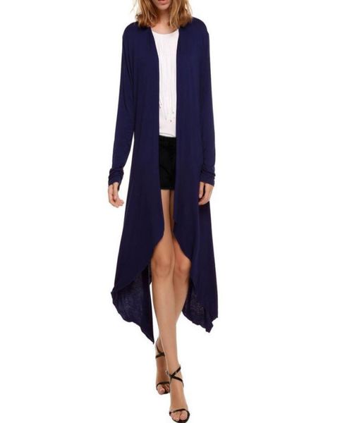 Todo 10 cores maxi cardigan feminino camisola fina casaco feminino de malha manga longa assimétrico drape aberto preto rosa oversized 4188182