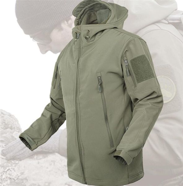 Pile di alta qualità Autunno Militare Uomo Giacche Impermeabile Pesca Caccia Escursionismo Campeggio Arrampicata Inverno Tute Cappotto Autunno termico