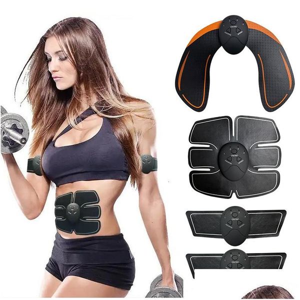 Draagbare Slanke Apparatuur Ems Heup Spierstimator Fitness Lifting Bil Abdominale Armen Benen Trainer Body Afslanken Mas Met Gel Pads Dh14H