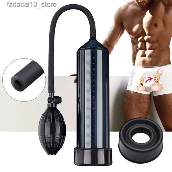 Outros itens de beleza para saúde Bomba de pênis eficaz Bomba de vácuo manual Extensor de pênis para aumento de pênis para homens Aumentar comprimento Trem masculino Produto sexy adulto Q240119