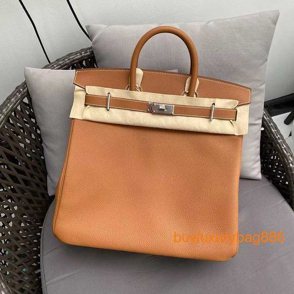 Bolsas Edição Limitada Bolsas de Viagem de Grande Capacidade 40 Bolsa de Couro Bolsa de Viagem Masculina e Feminina Bolsa de Viagem de Negócios de Couro Genuíno HB 9JDM