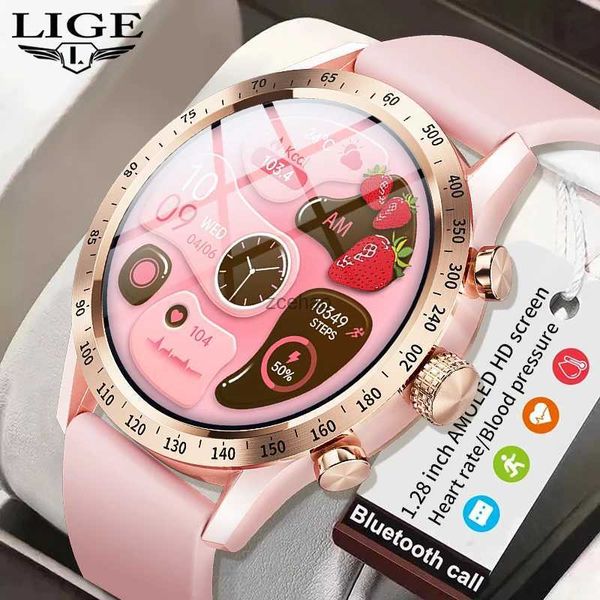 Orologi intelligenti LIGE Orologio intelligente con schermo AMOLED da 1,28 pollici per donna Chiamata wireless Collega monitoraggio della salute del telefono Smartwatch sportivo da donna impermeabile