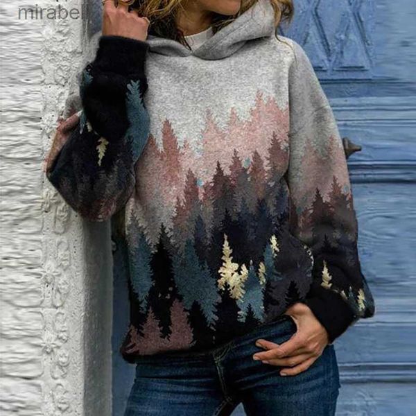 Damen Blusen Hemden Herbst Winter Lässige Katzen Drucken Fleece Tops Frauen Langarm Warme Pullover Hemden Weibliche Größe S-3XL Retro Harajuku Streetwear YQ240119