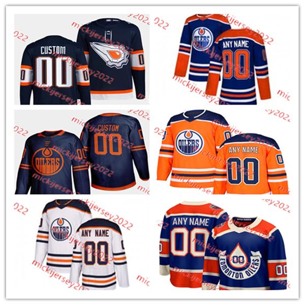 Maglia da hockey Wayne Gretzky College 2 Lee Fogolin 94 Ryan Smyth 19 Mikko Koskinen 14 Mattias Ekholm Maglie da uomo cucite su misura