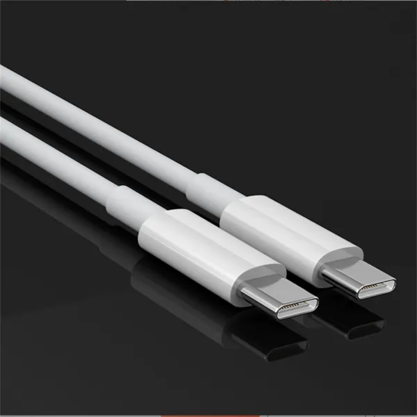 Кабель USB-C для Apple iPhone 15 Pro Max PD 20 Вт, быстрая зарядка для Huawei Xiaomi Samsung Type C, белый кабель USB C to Type C, аксессуары