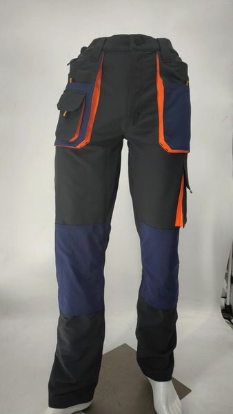 Pantaloni da uomo Pantaloni da lavoro cargo Outdoor Casual Durevole Blu Arancione Elasticizzato in quattro direzioni