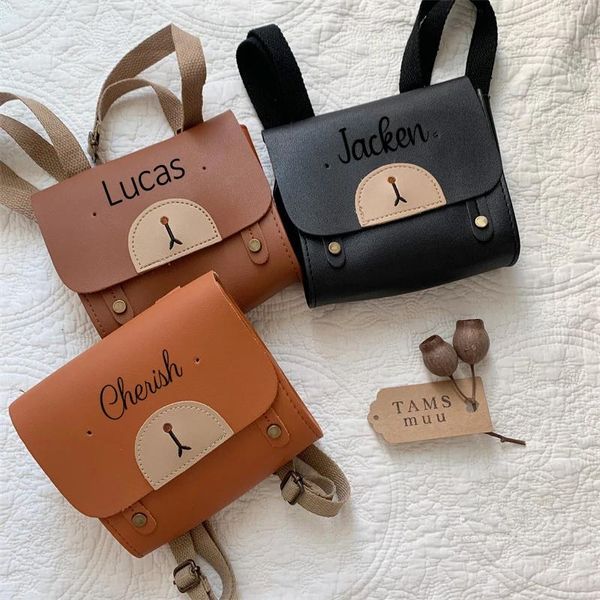 Sacos personalizados nome personalizado mochila para crianças bonito urso saco do plutônio da criança infantil saco de escola do jardim de infância crianças mochilas sacos