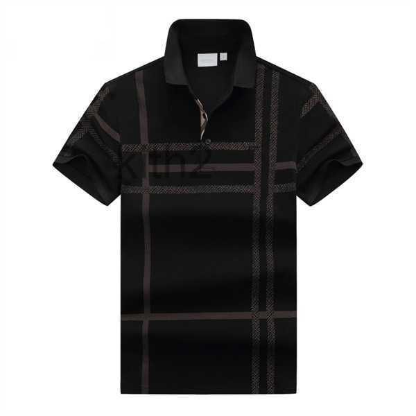 Camiseta 2023 manga curta camiseta masculina polo pescoço algodão verão moda marca roupas colarinho metade f1 8zbi 8zbi