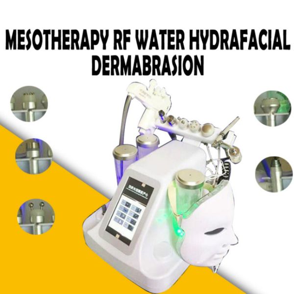 Novo 8 em 1 RF Água Hidrofacial Dermoabrasão Pele LED Máscara PDT Oxigênio Jato Martelo Frio BIO Face Lift Ultrasonic235