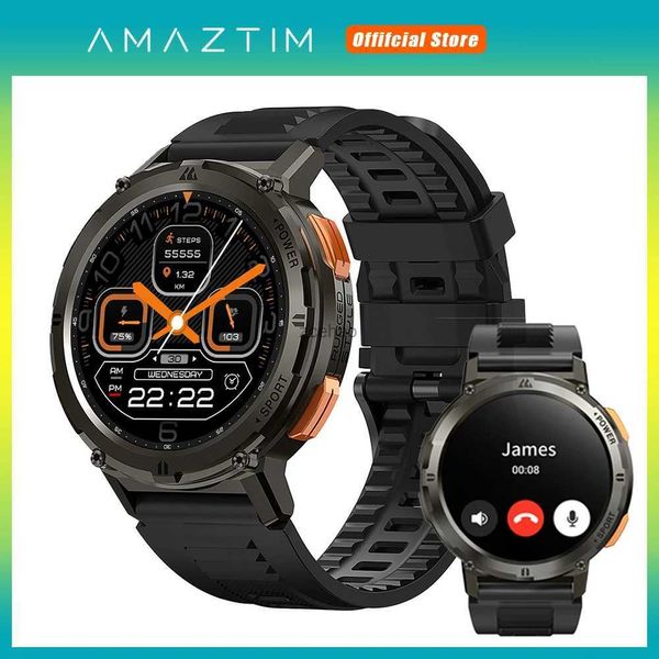 Умные часы 2024 AMAZTIM TANK T2 Ultra Smartwatch Мужские часы IP69K Водонепроницаемый AI Голосовой помощник AMOLED Фитнес AOD Смарт-часы для мужчин