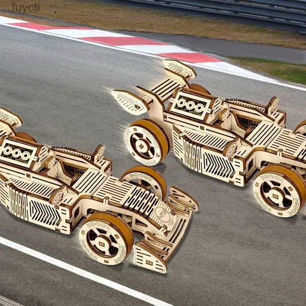 Arti e Mestieri 3D Puzzle di Legno Auto FAI DA TE Modello di Trasmissione Meccanica Modello di Auto Assemblaggio Creativo Giocattolo Regalo YQ240119