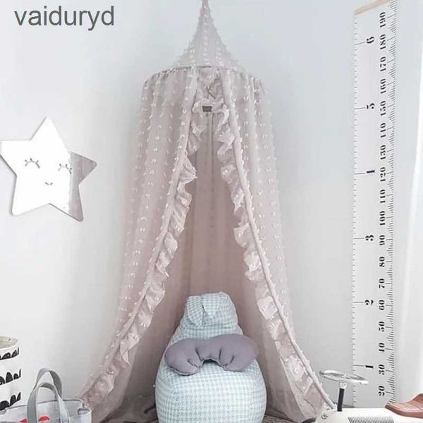 Zanzariera 3 colori appesi per bambini Biancheria da letto per bambini Letto a cupola Baldacchino in cotone Zanzariera Copriletto Tenda per bambini Lettura per bambini Decorazione per la casavaiduryd