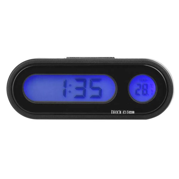 Uhren Cargool 2 in 1 Auto Armaturenbrett Digitaluhr Einstellbare LED-Hintergrundbeleuchtung Thermometer Fahrzeugtemperaturanzeige Schwarz1 Drop Lieferung Dhxcy