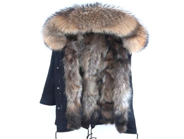 Vera Pelliccia Parka Uomo Giacca Invernale Vera Pelliccia di Procione Con Cappuccio Cappotti Natura Raccoon Dog Fodera Giacca Uomo Cappotto7228337