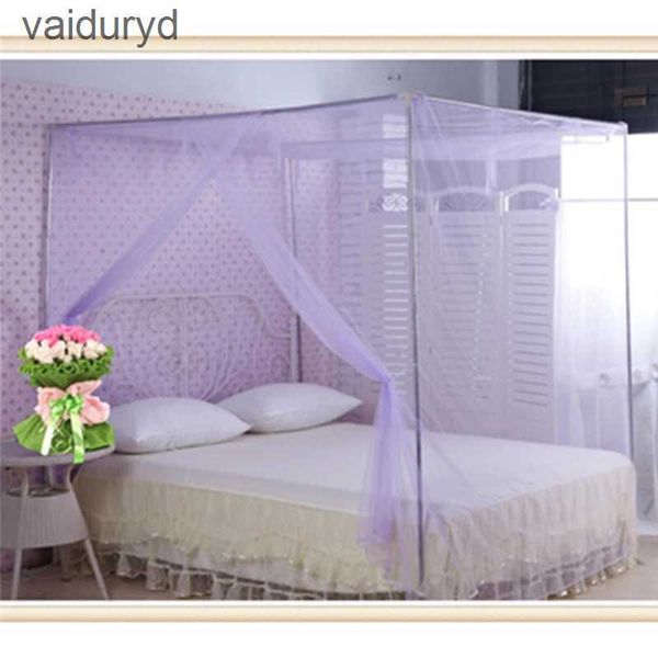 Mosquitera 2023 Nueva cama doble Cama de encaje Mosquitera Mosquitera Malla Dosel Princesa Tamaño completo Ropa de cama Red Poliéster Blanco Rosa Azul Púrpuravaiduryd