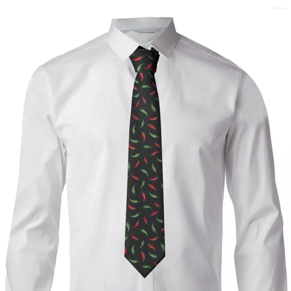 Laços masculinos gravata chili peppers pescoço moda clássico elegante colar natal presente padrão lazer qualidade gravata acessórios