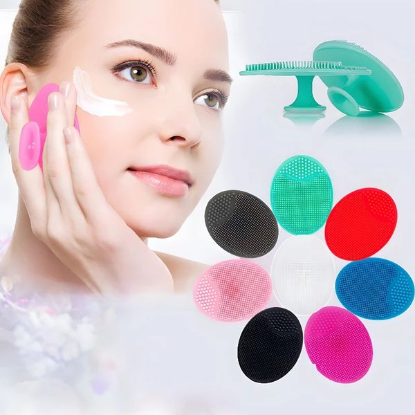 100PC Silikon Gesichtsreinigungsbürste Gesichts Tiefenporen Hautpflege Peeling Reinigungswerkzeug 1pcs Mini Beauty Soft Tiefenreinigung Peeling Zufällige Farbe