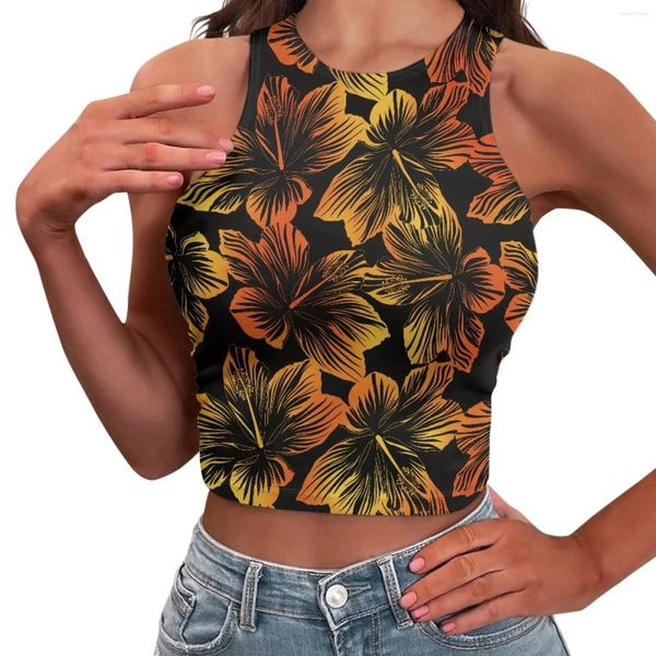 Canotte da donna Tribale polinesiano Pohnpei Totem Tatuaggi Stampe O-Word Spalla Alta qualità Senza maniche Casual Bello sexy Top Scelte multiple