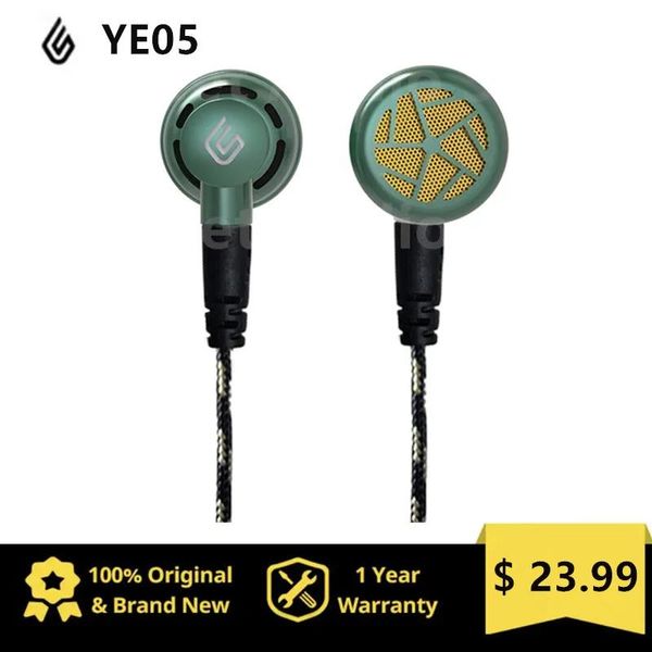 Kopfhörer LUN SHENG YE05 In-Ear-Kopfhörer mit flachem Kopf, 14,2 mm, HiFi-Kopfhörer mit flachem Kabel, Sport, OpenType-Gaming-Kopfhörer für mmcx-Kabel