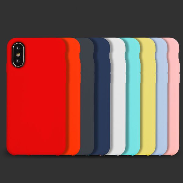 iPhone 15 Pro Apple için MAX Yumuşak Silikon Telefon Kılıfı 14 13 12 11 XS 8 Plus 3 1 Lüks Şok geçirmez İnce Cilt Dostu Saten Finish Microfiber Düzenli Arka Kapak Coque Fundas