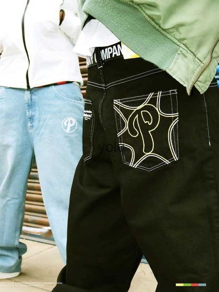 Женские джинсы Y2k Harajuku в стиле хип-хоп, готические мешковатые джинсовые брюки для мужчин и женщин, новинка 2023 года в стиле панк-рок, широкие широкие брюки в стиле панк-рок, уличная одежда