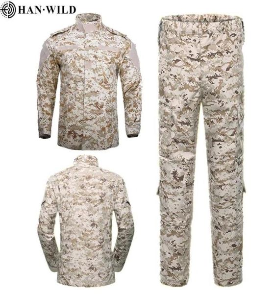Männer Armee Militär Uniform Taktische Anzug ACU Forces Combat Shirt Mantel Hose Set Camouflage Militar Soldat Kleidung 12 Farbe 2011163662066