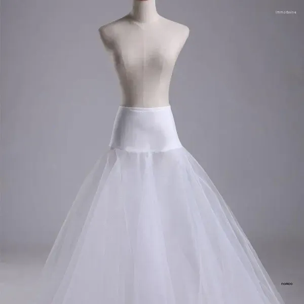 Indumenti da notte da donna da donna bianco 1 cerchio una linea a due strati sottoveste da sposa abito da sposa elastico Wai